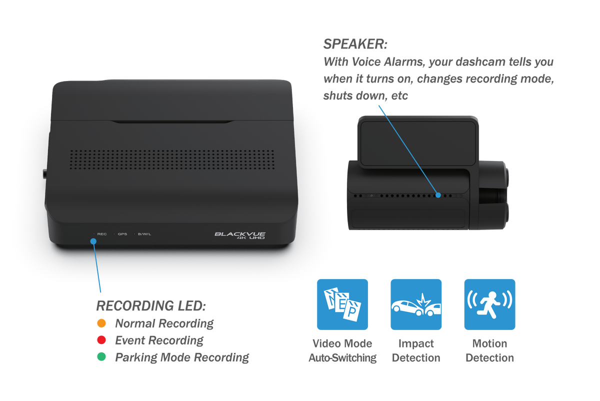BlackVue DR970X Box-2CH Plus Motion and Impact Detection Parking Mode diagram