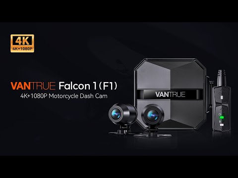 Vantrue F1 Motorcycle 4K Front and Rear Dash Cam, 4K + 1080P Motorcycle  Camera, GPS, Full Body Waterproof, Wi-Fi, 160°Wide Angle, Starvis Night