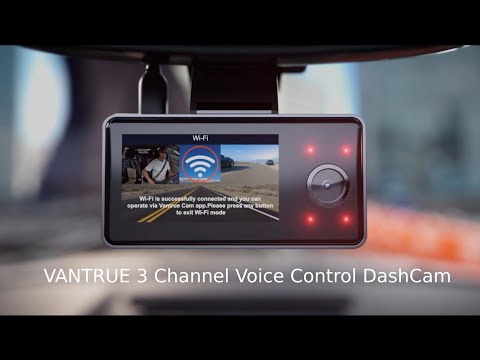 Vantrue E3 2.5K 3 Channel Front and Rear Inside Dash Cam, 3 Way WiFi G