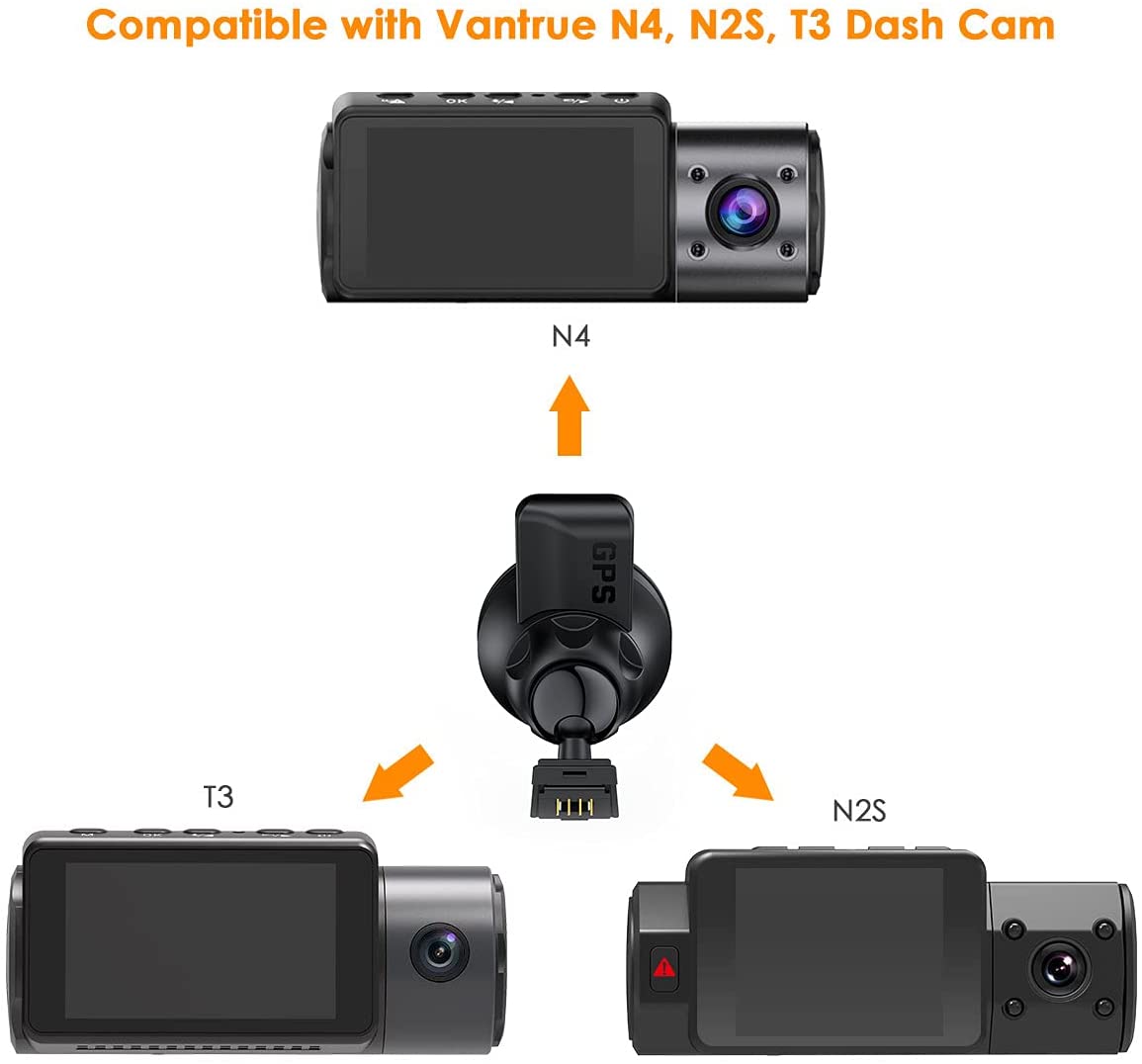 Vantrue N4 Dashcams For Cars Front and Near