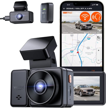 Vantrue E2 2.5K WiFi GPS, Voice Control Front and Rear Mini Car Dual Dash Camera